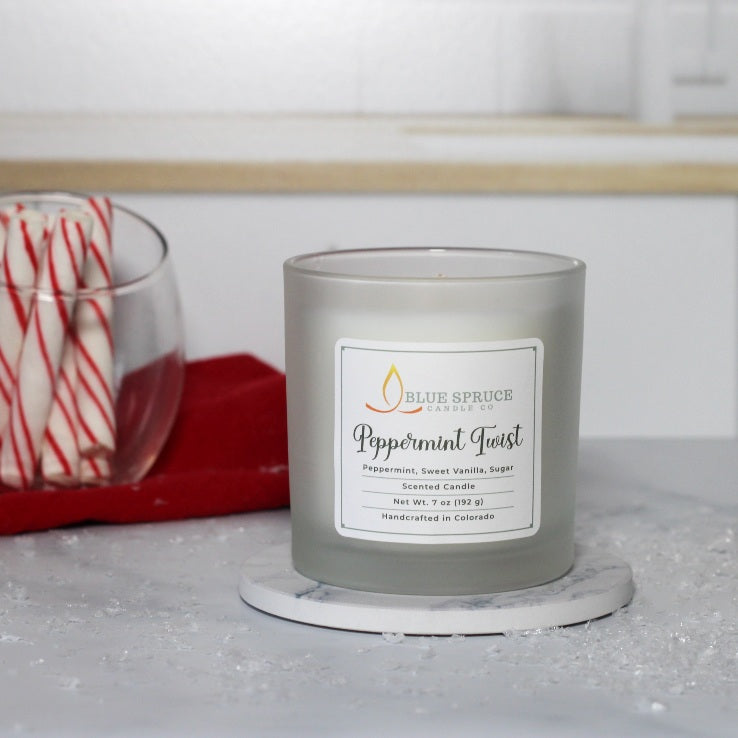 Peppermint Twist Frosted Jar