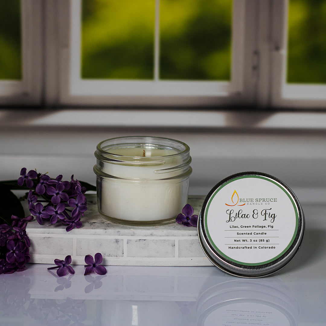 Lilac & Fig Floral Spring Scented Candle