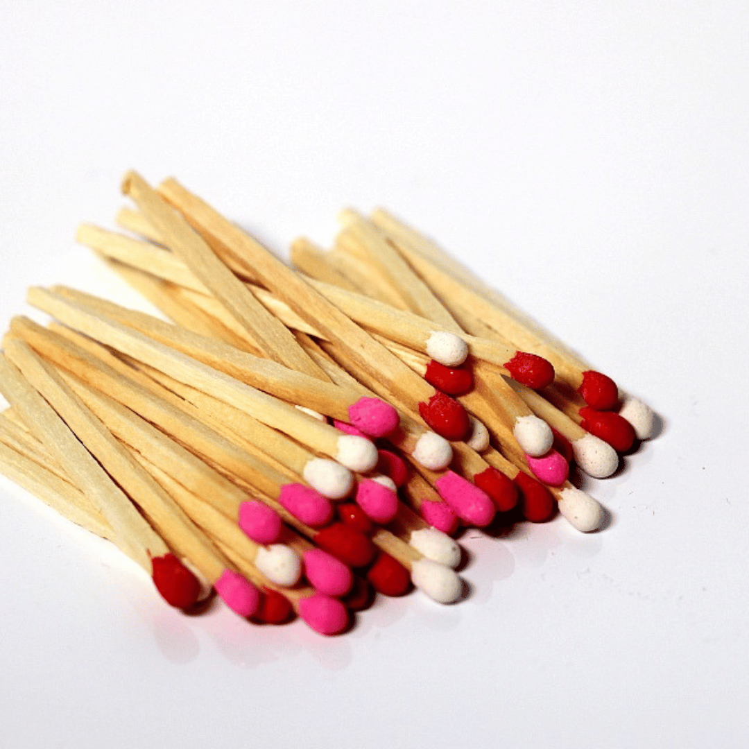 Red, Pink, and White Matches - Bluesprucecandles