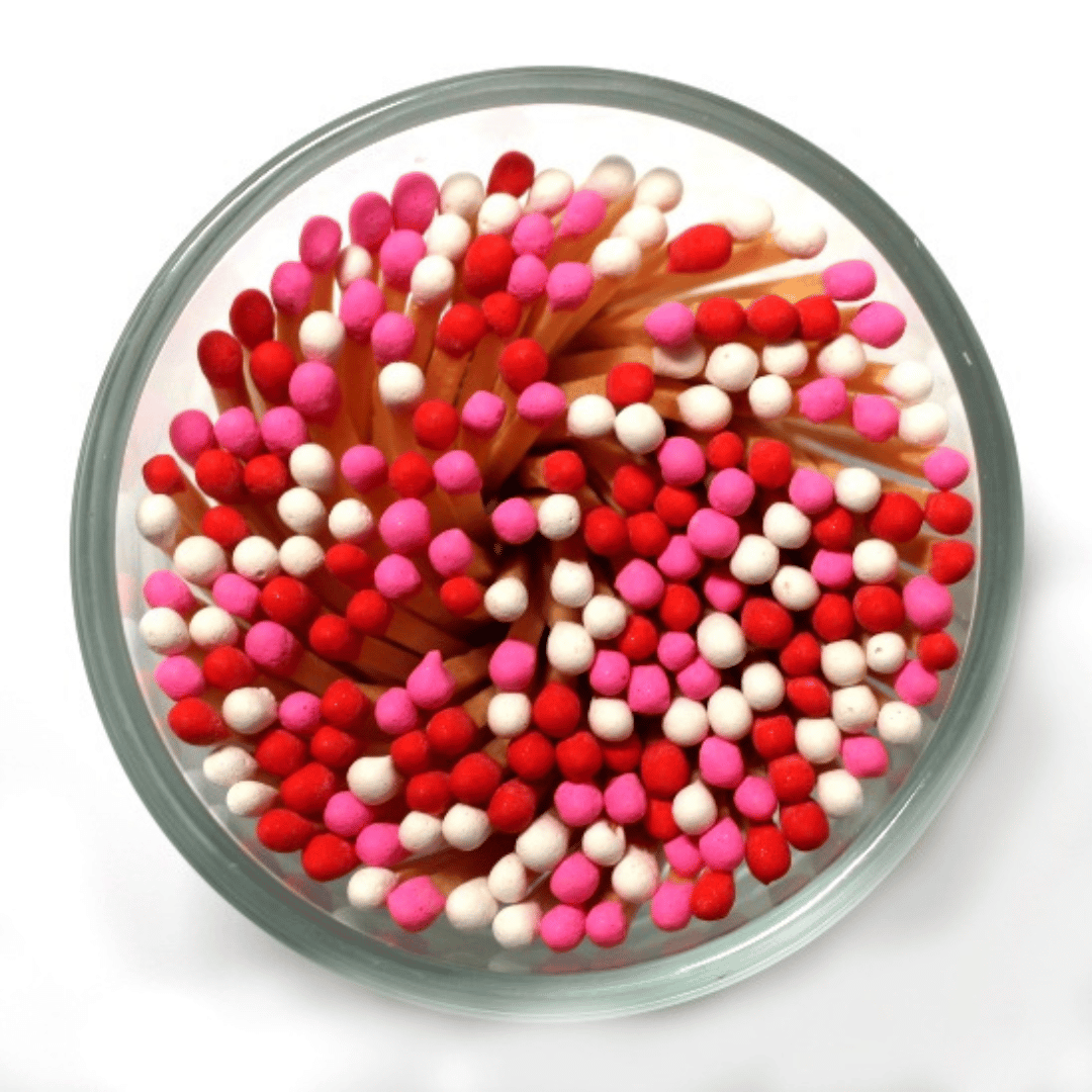 Red, Pink, and White Matches - Bluesprucecandles