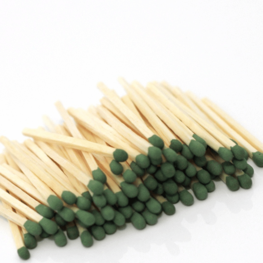 Signature Green Colored Matches - Bluesprucecandles