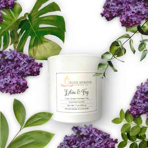 Lilac floral spring scented candle l Blue Spruce Candle Company